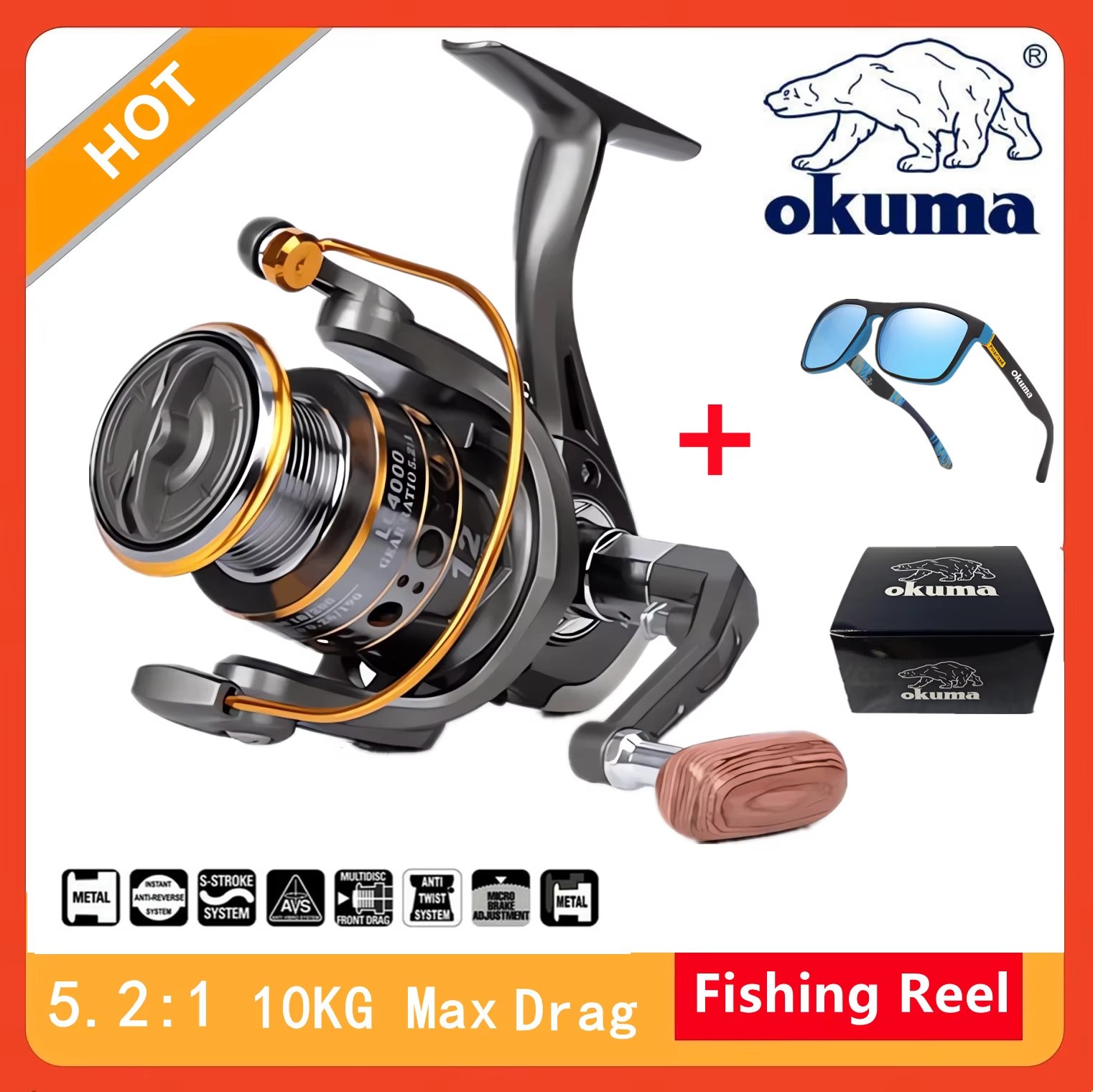 Daiwa Reel Fuego - Mulinello da Pesca Okuma ad Alta
