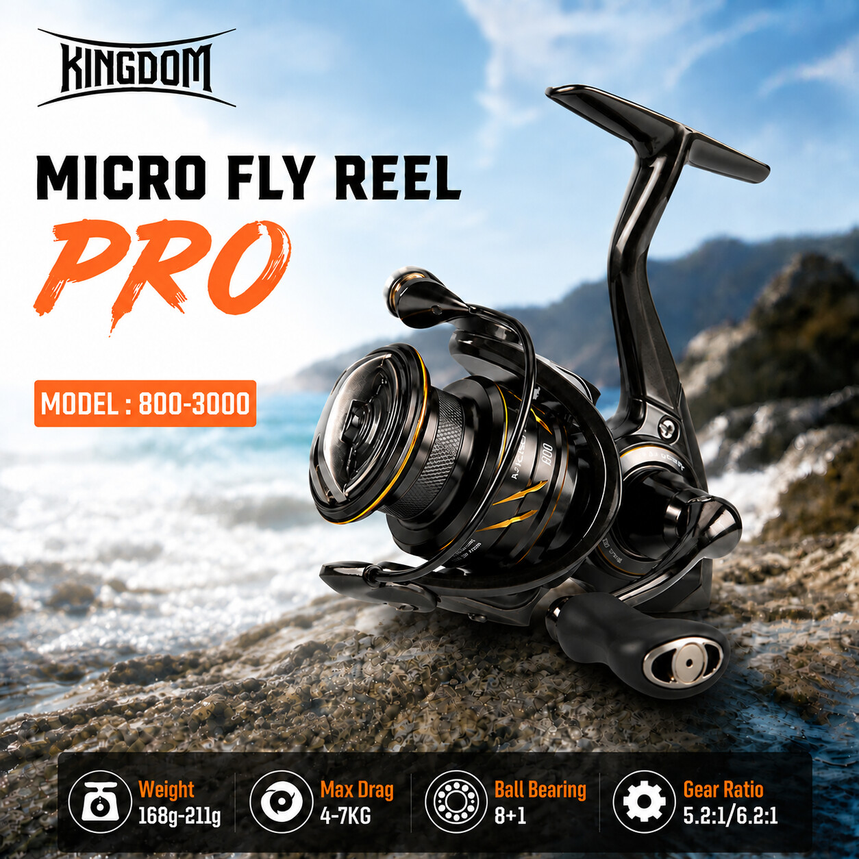 Abu Garcia Reel Revo - Mulinello da Pesca Spinning Kingdom Micro